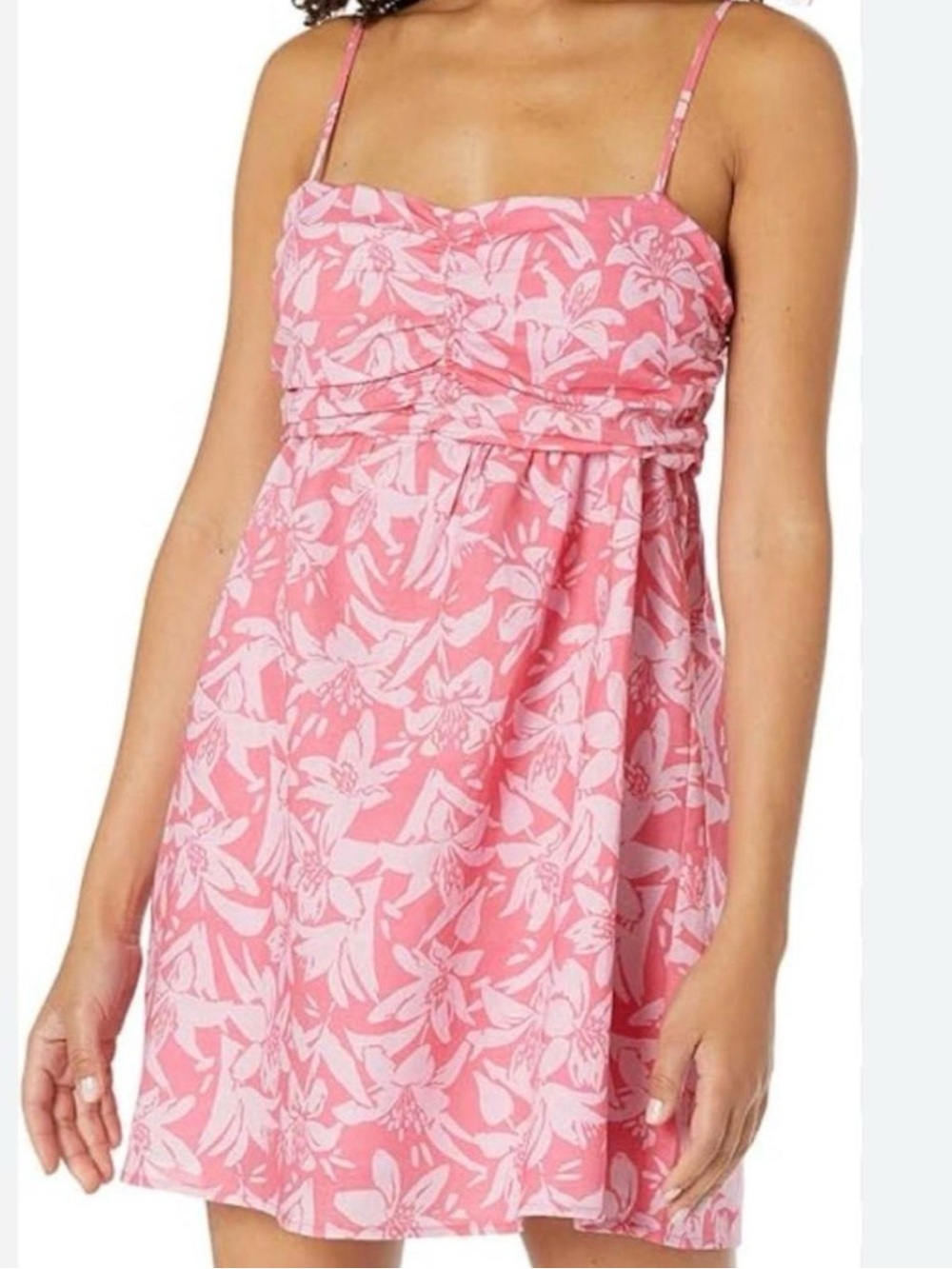 Charlie Holiday Madonna Floral Mini Dress Spaghetti Strap Pink Size 2
